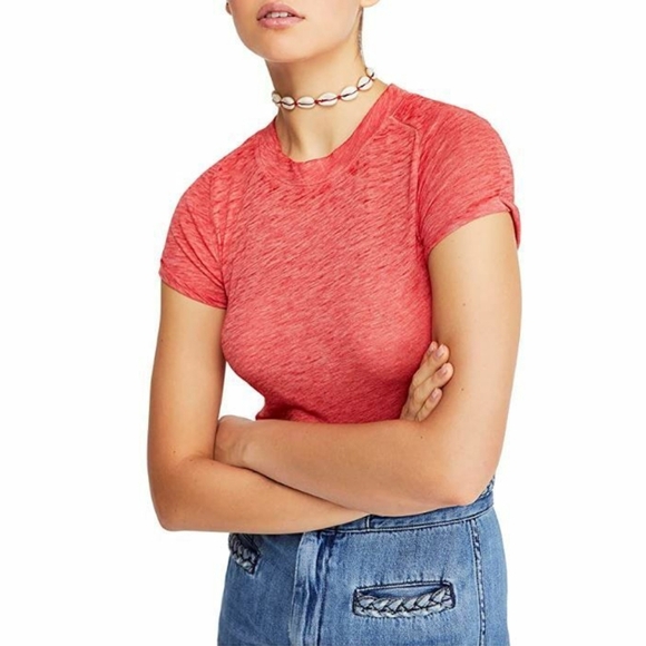 Revolve ATM Cotton Burnout Terracotta Tee XS - Picture 1 of 7